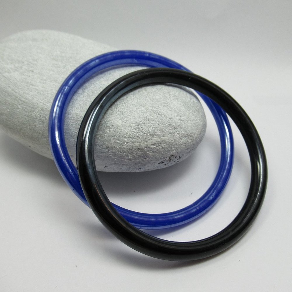 Set of two glass bangles